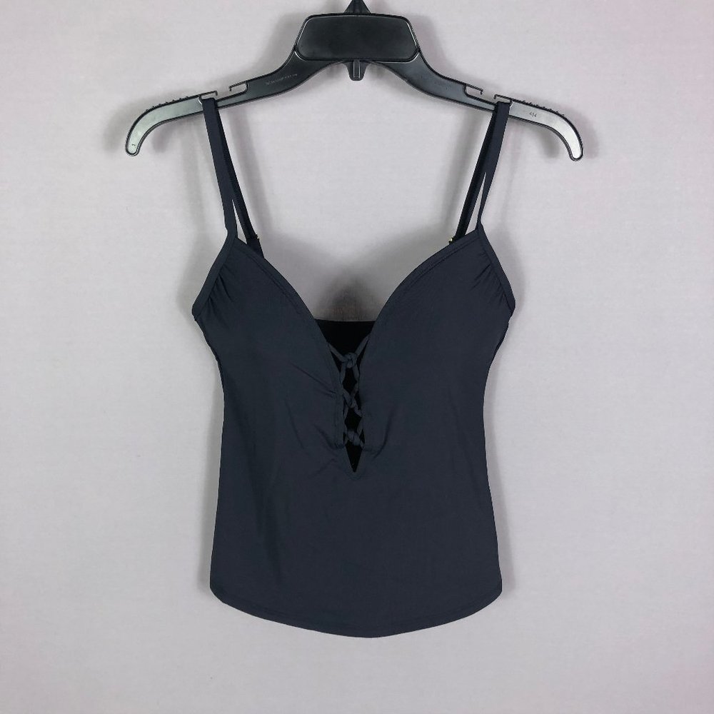 Bleu Rod Beattie Navy Starppy Tankini Swim Top Size 6